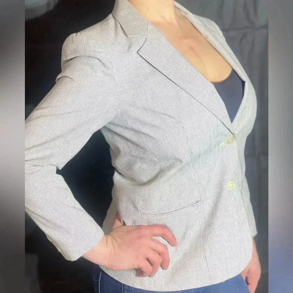 Vintage 80s Pinstripe Blazer by Stephen Douglas ltd - Picture 3 of 8